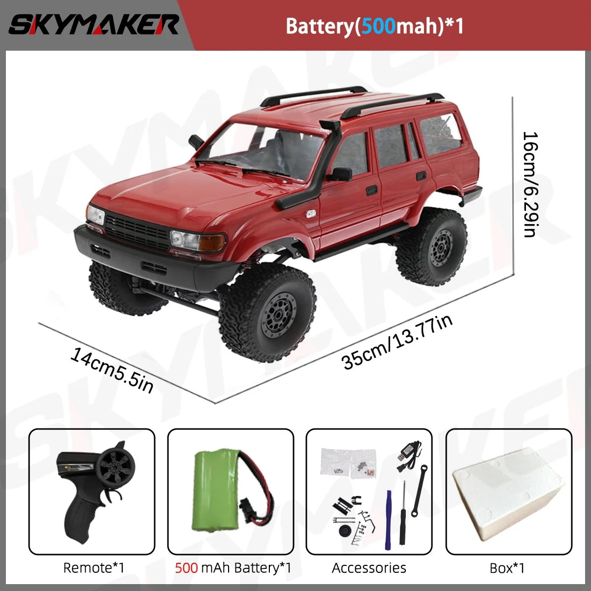 WPL C54 C54-1 1/16 RC Car LC80 Model 2.4G 4WD Off Road Remote Control LED Climbing RC Truck Electric Toy Car Gift for Boy