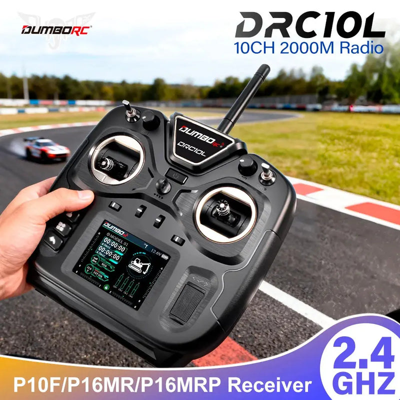 DUMBORC DRC10L 10-Channel RC Transmitter - Coach Mode, 20 Model Memory Random Recon