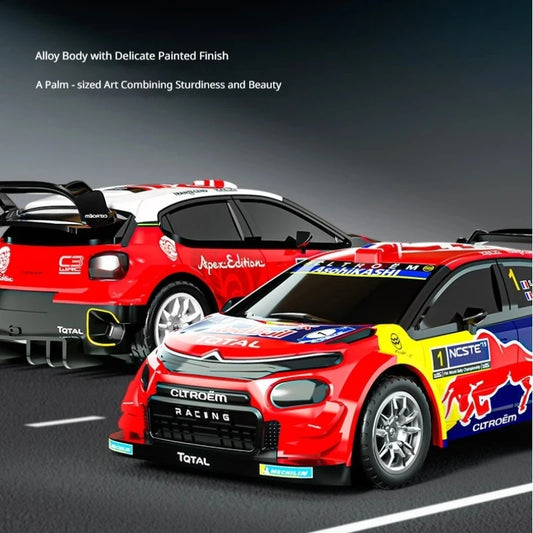 Citroen 1 43 Scale Alloy Mini Rc Remote Control Car Gyroscope Servo Drift Rally Racing Model Desktop Hobby Gift For Men