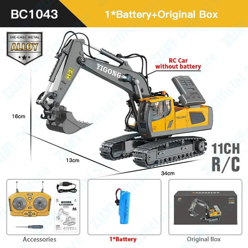 2.4G RC Radio Control Forklift Car Truck Electric Toy Engineering Vehicle Model Children Christmas Kids Boys Gifts Outdoor Toys