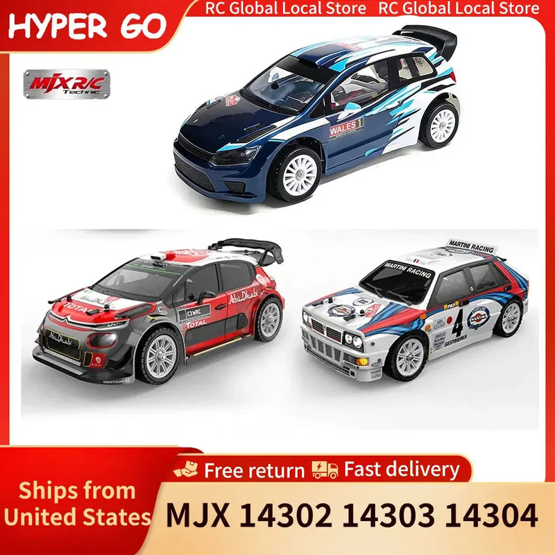 HYPER GO RC MJX 14304 14303 14302 High Speed Drift Car  With Gyroscope - Electric Toy for Kids Volkswagen Racing Gift Random Recon