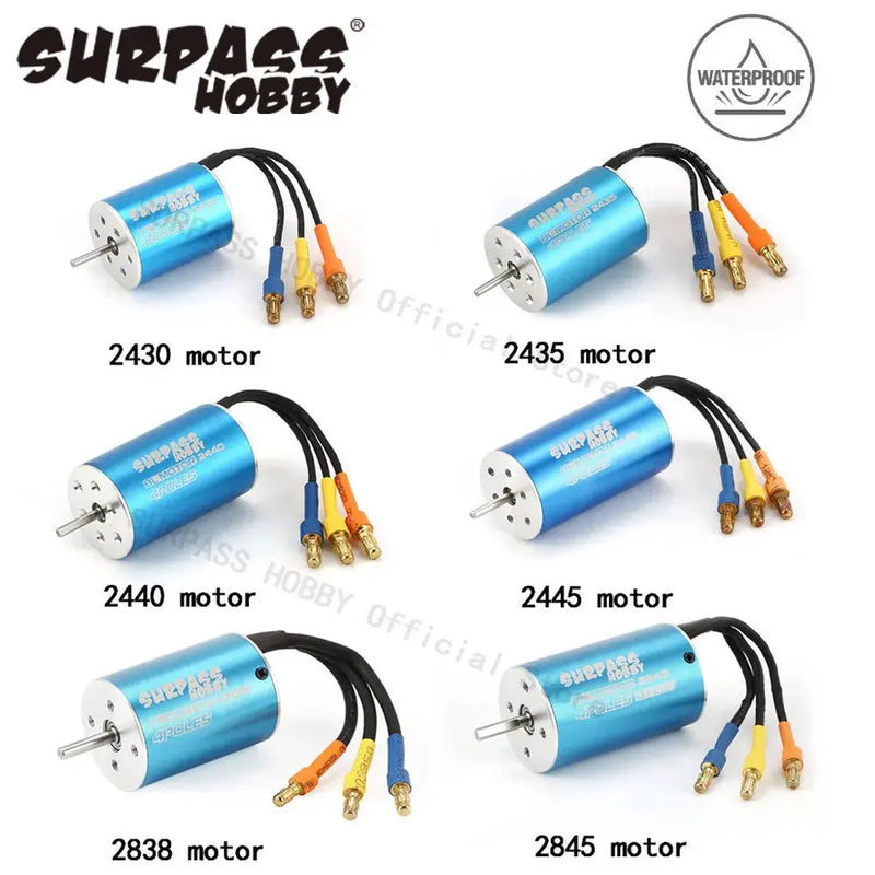 SURPASS HOBBY Waterproof 2430 2435 2440 2445 2838 2845 Brushless Motor for Wtloys Remo 1/12 1/14 1/16 1/18 RC Car Boat Random Recon