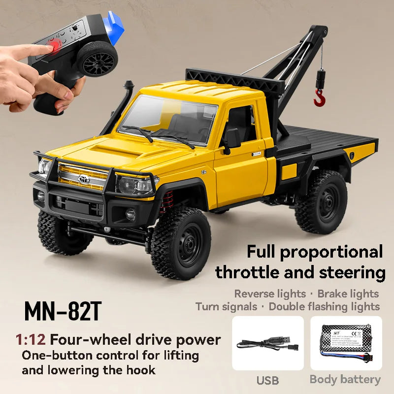 1:12 MN82T Rc Car Skymaker Retro Full-scale Simulation LC79 RTR 2.4g 4WD 280 Motor Remote Control RC Truck Model Car Toy