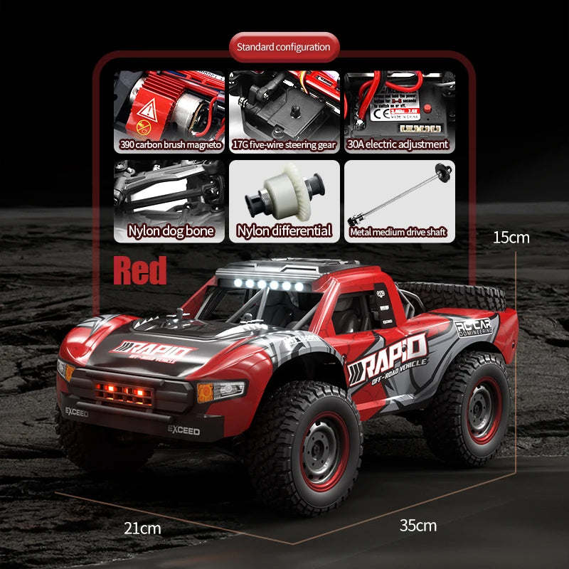 1/14 4WD RC Car 50KM/H High Speed Drift Pickup 2.4G Off-road Brushed Remote Control Vehicle Truck Model Adults Toys