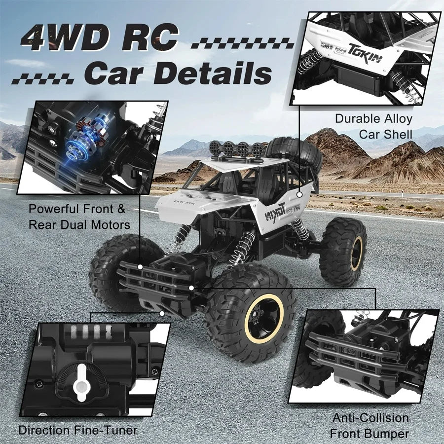 1:12 / 1:16 4WD Remote Control Car With Led Lights 2.4G Radio RC Cars Off-Road Control Trucks Toys Gifts for  Boy Girl Children