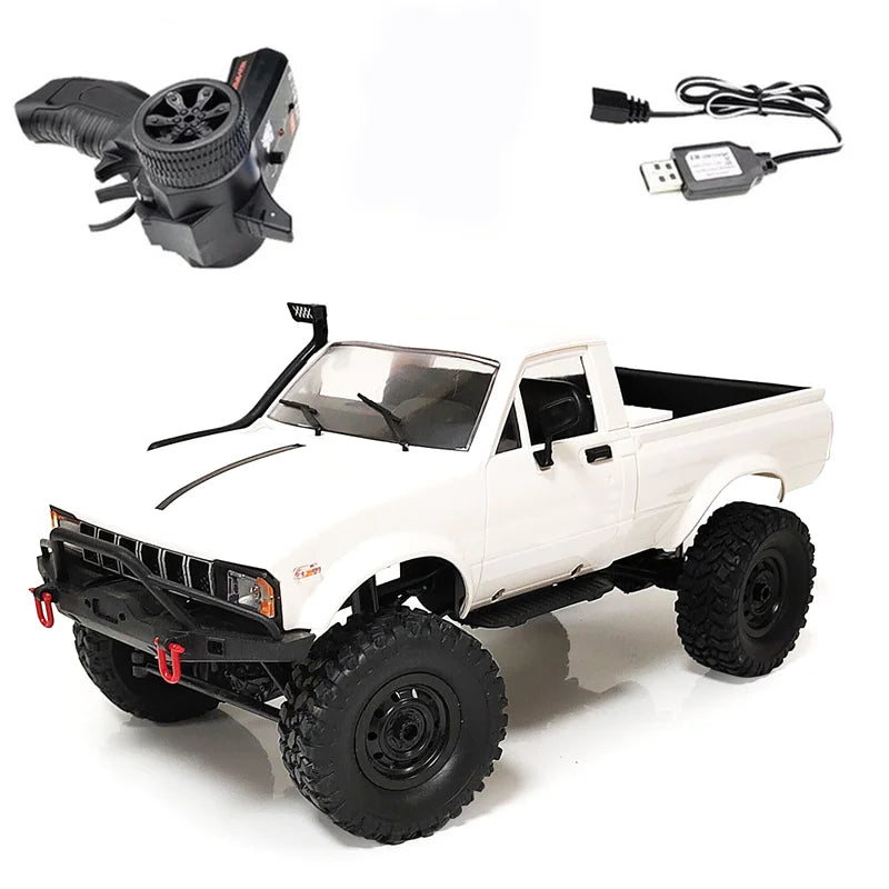 WPL C24-1 1:16 2.4G 4WD Full Proportional RC Truck Off Road Rock Crawler Remote Control Climbing Vehicle Model Toy Gift For Boys