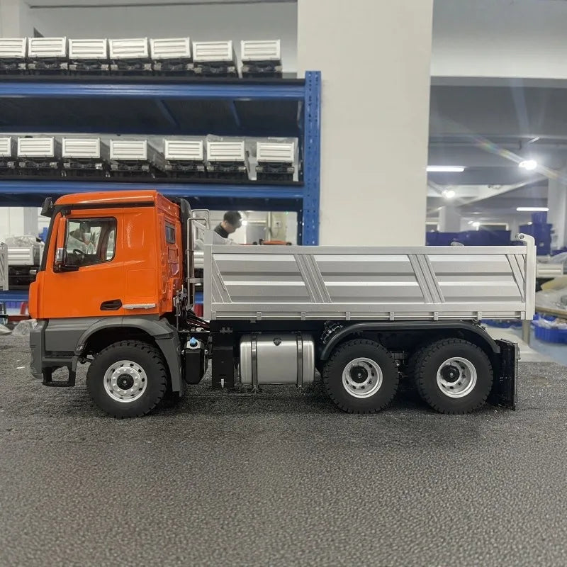 1/14 RC Electric Dump Truck 6x6 with Screw Lifting Two-Speed Shift Lighting and Sound Effects  RTR Remote Control Toy Car