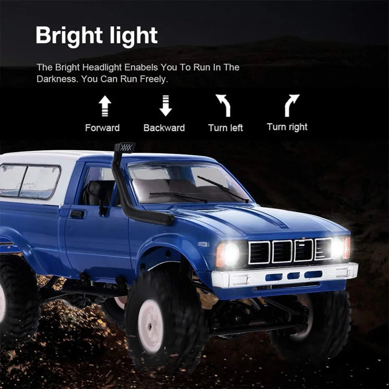 WPL C24-1 1:16 2.4G 4WD Full Proportional RC Truck Off Road Rock Crawler Remote Control Climbing Vehicle Model Toy Gift For Boys