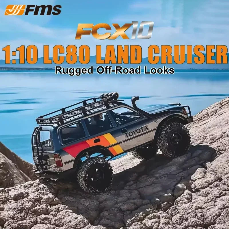FMS FCX10 1/10 2.4G RC simulation Toyota Land Cruiser LC80 climbing off-road vehicle model remote control adult children toy