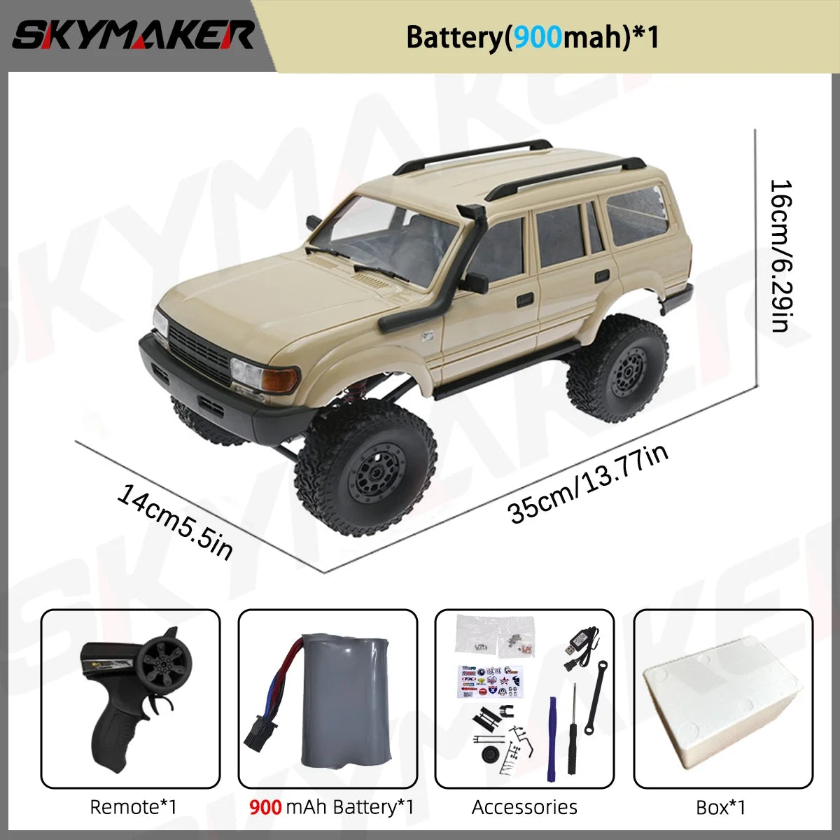WPL C54 C54-1 1/16 RC Car LC80 Model 2.4G 4WD Off Road Remote Control LED Climbing RC Truck Electric Toy Car Gift for Boy