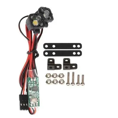 RC Bright LED Lights Headlight Spotlight for 1/10 RC Car Crawler Axial Traxxas TRX4 TRX6 SCX10 90046 AXI03007 Wraith Gen8 VS4-10 Random Recon