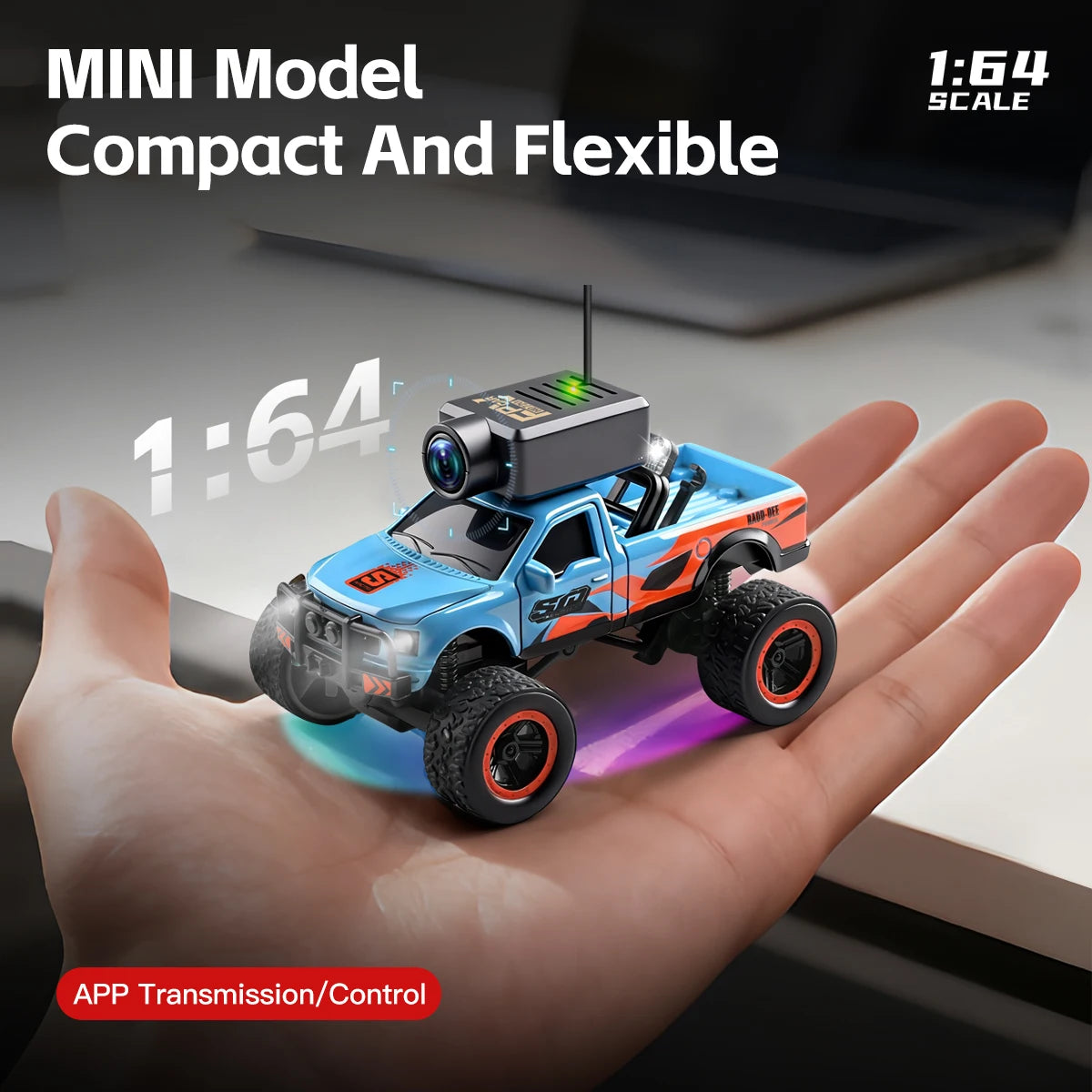 Wltoys 1:64  6407 6407-C Mini Remote Control Camera Car Wireless Remote Control Equipped with APP WiFi VR Display Desktop Toy