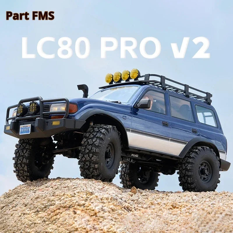 FMS 1/10 FCX10 FCX18 LC80 PRO Land Cruiser Brushless RC Crawler 4WD Brushless LC80 Simulation Crossing Climbing Car Model