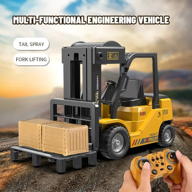 2.4G RC Radio Control Forklift Car Truck Electric Toy Engineering Vehicle Model Children Christmas Kids Boys Gifts Outdoor Toys