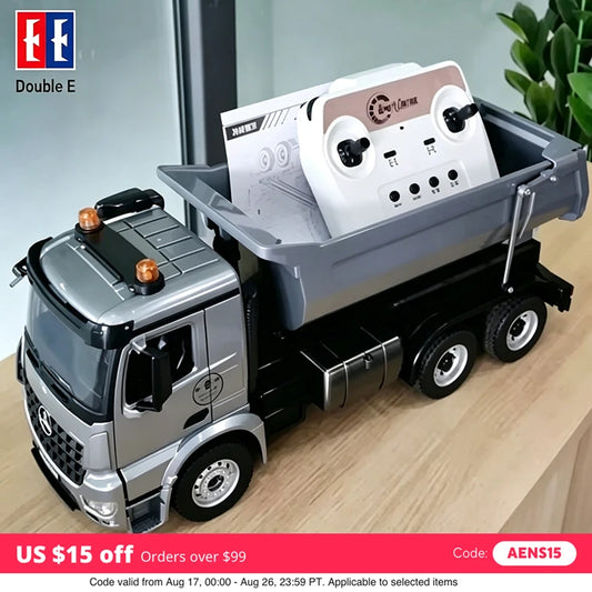 DoubleE 1:20 6Ch Rc Car Remote Control Truck Rc Dump Trucks Electric Model Simulation Engineering Vehicles E590 Kids Boys Gift