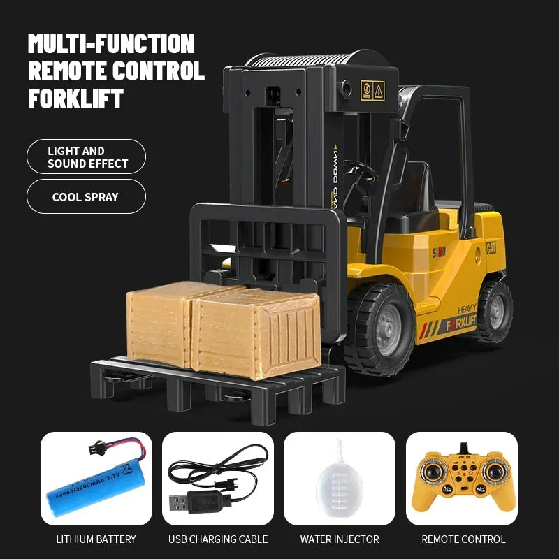 2.4G RC Radio Control Forklift Car Truck Electric Toy Engineering Vehicle Model Children Christmas Kids Boys Gifts Outdoor Toys