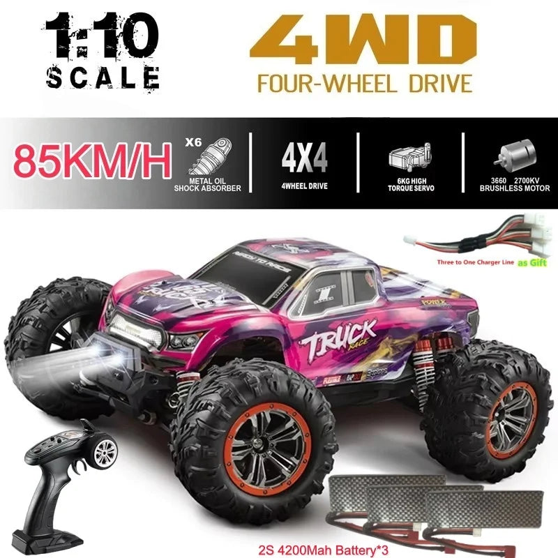 85KM/H High Speed Brushless RC Racing Car 2.4G 4WD1:10 Brushless Motor off-road climbing Vehical Rc Drift Car Boy Kid Car Gifts