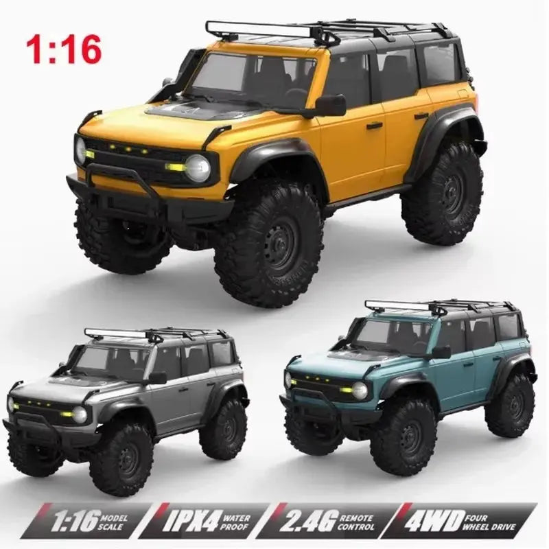 1:16 Scale Ford Bronco RC Rock Crawler Monster Truck 4WD High-Speed Electric Off-Road Toy Car for Boys Outdoor Gifts Random Recon
