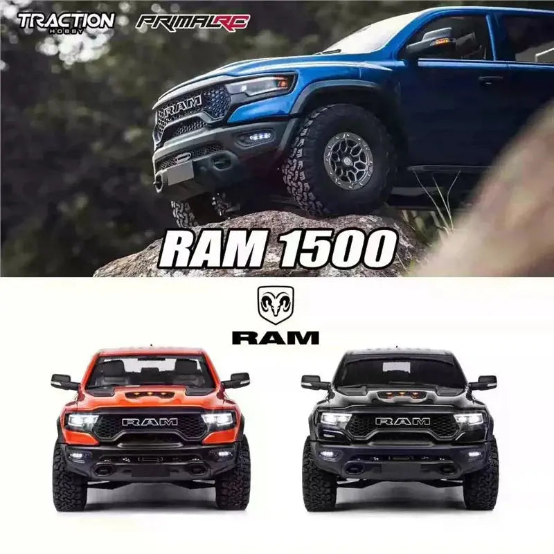 Traction Hobby Primalrc Ram 1500 Remote Control Rc Electric Off Road Pickup Truck 1 8 Scale Differential Simulation Model Random Recon