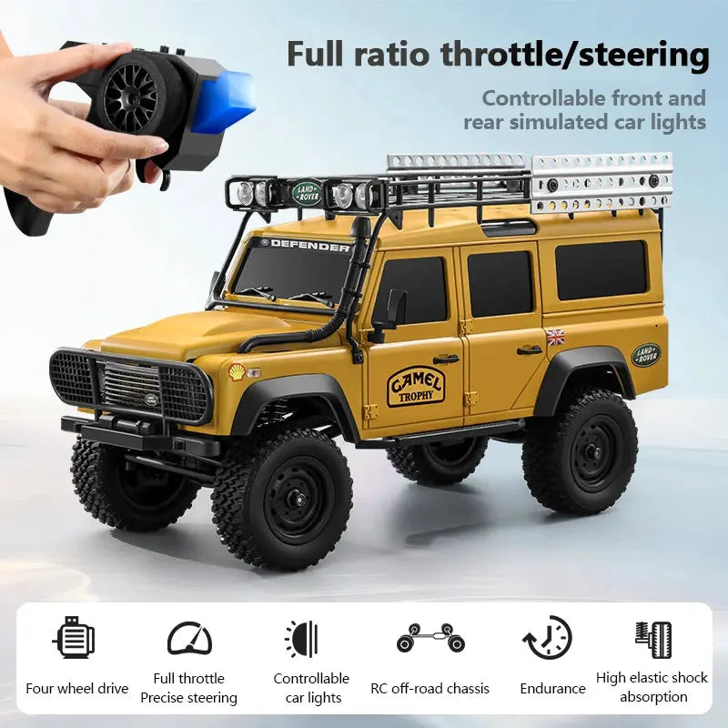 MN MODEL MN111 1/18 RC Car Model Pickup Remote Control Truck Toys With LED 4WD Climbing Off-Road Gifts All Terrain Crawler Random Recon