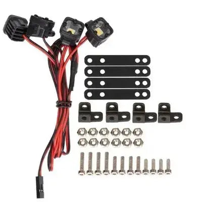 RC Bright LED Lights Headlight Spotlight for 1/10 RC Car Crawler Axial Traxxas TRX4 TRX6 SCX10 90046 AXI03007 Wraith Gen8 VS4-10 Random Recon