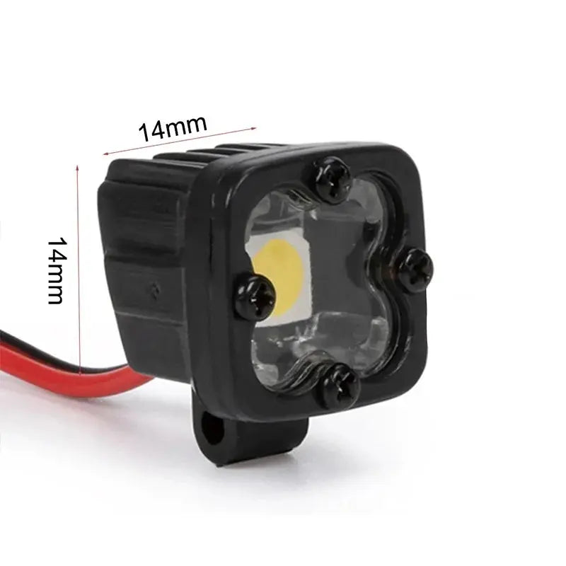 RC Bright LED Lights Headlight Spotlight for 1/10 RC Car Crawler Axial Traxxas TRX4 TRX6 SCX10 90046 AXI03007 Wraith Gen8 VS4-10 Random Recon