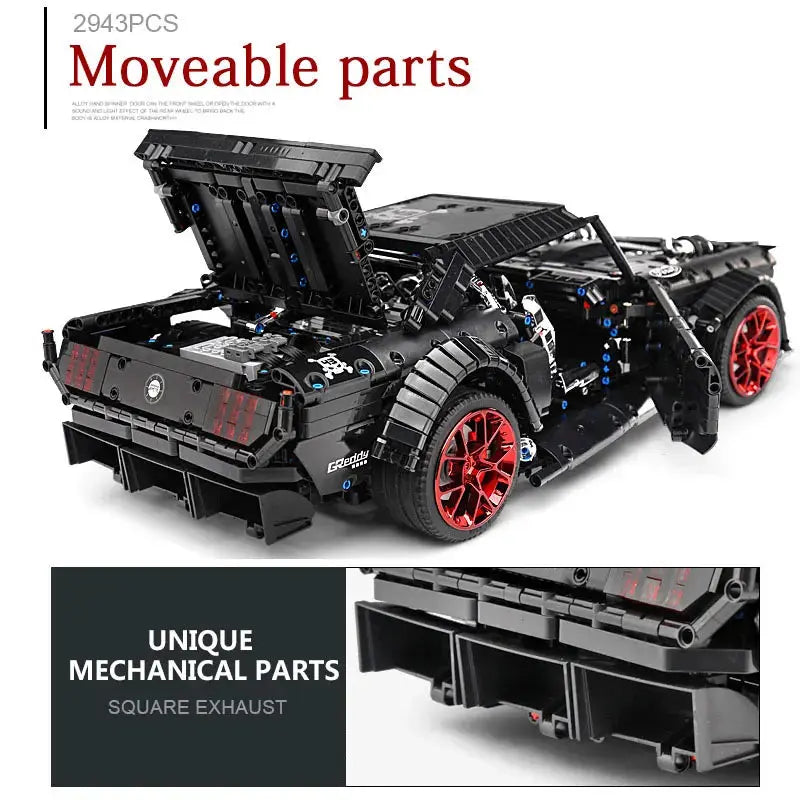 2943pcs City Technical APP Remote Control Mustang Racing Car Building Blocks Model MOC-22970 Bricks Adults Toys Kids Gifts 13108 Random Recon - Random Recon