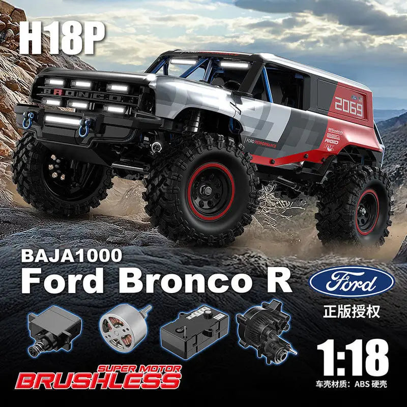 New Sell Well MJX H18P 1:18 Scale Ford Bronco Brushless 4wd Remote Control Off Road Climbing Crawler All Terrain Vehicle