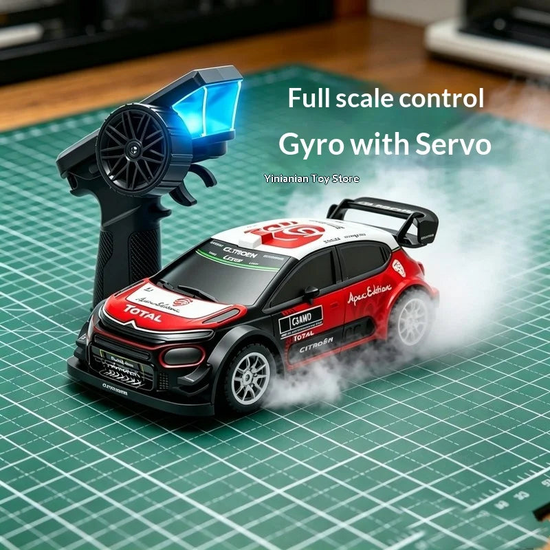 Citroen 1 43 Scale Alloy Mini Rc Remote Control Car Gyroscope Servo Drift Rally Racing Model Desktop Hobby Gift For Men