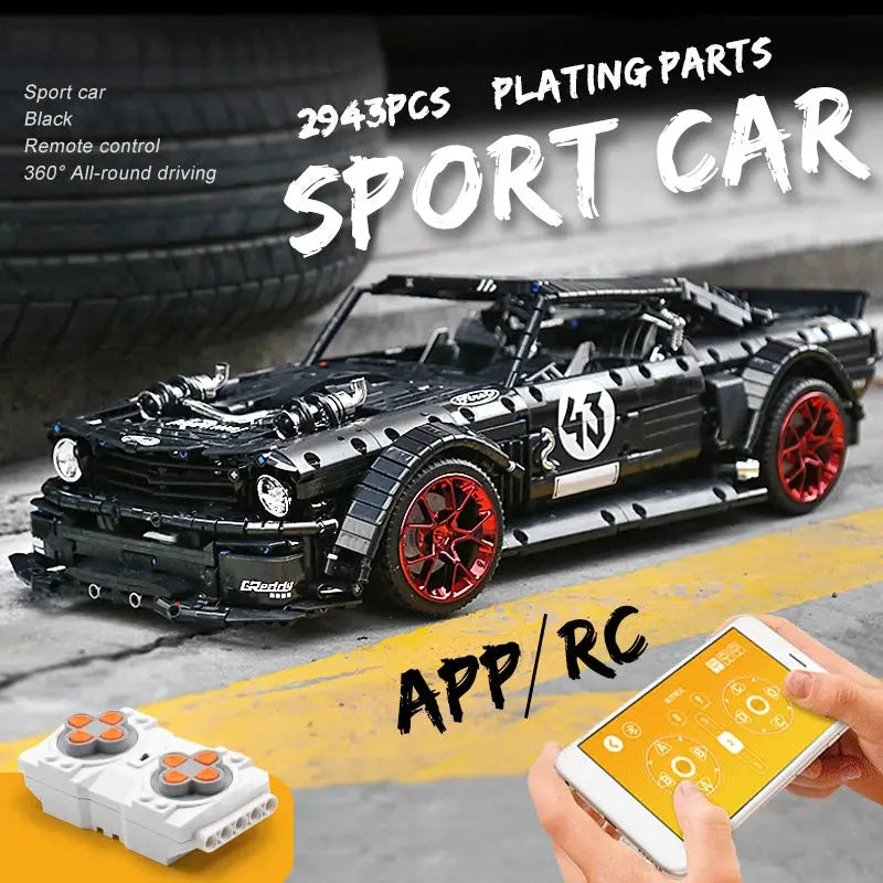 2943pcs City Technical APP Remote Control Mustang Racing Car Building Blocks Model MOC-22970 Bricks Adults Toys Kids Gifts 13108 Random Recon - Random Recon