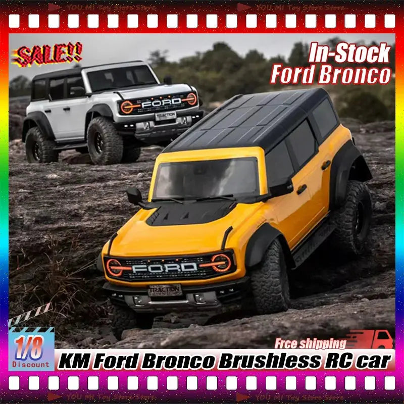 1/8 Scale KM Ford Bronco Raptor RC Crawler 4WD Brushless - Random Recon