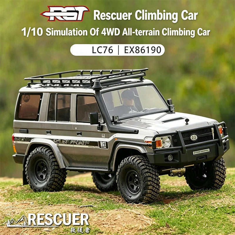 RGT EX86190 1:10 Model RC Remote Control Car Electric Climbing Car LC76 Off-Road Vehicle With Differential Lock Simulation Toy