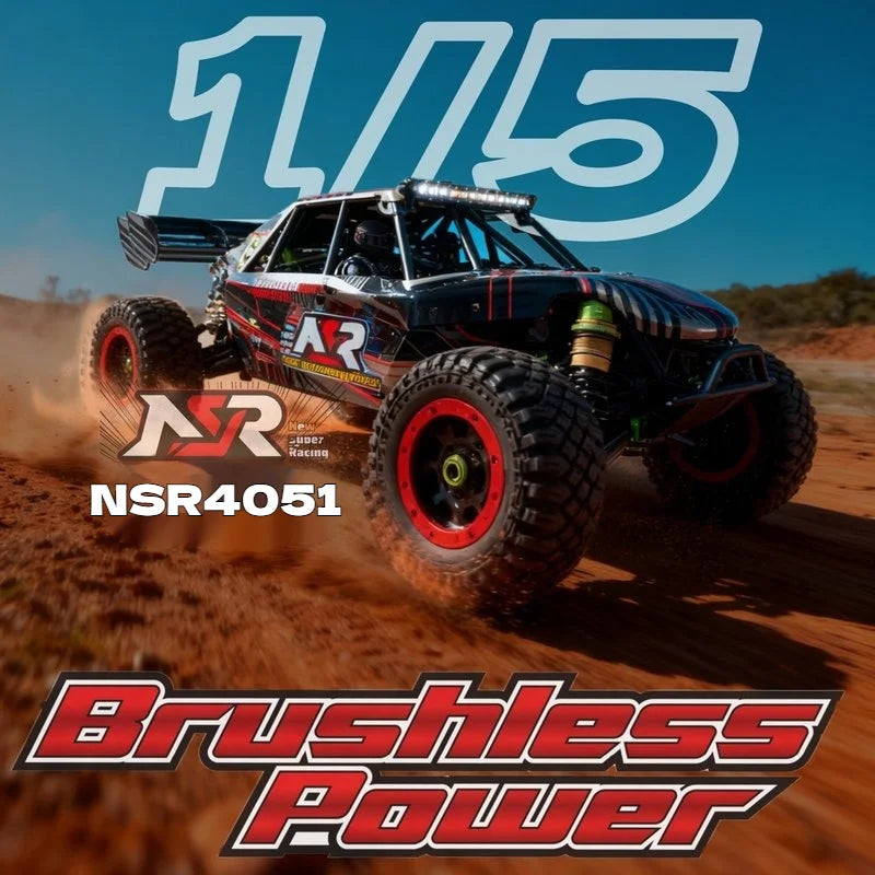 NSR 1/5 Scale Brushless Power Electric Desert Truck RC Car 4WD RTR Off-Road Simulation Remote Control Model NSR4051