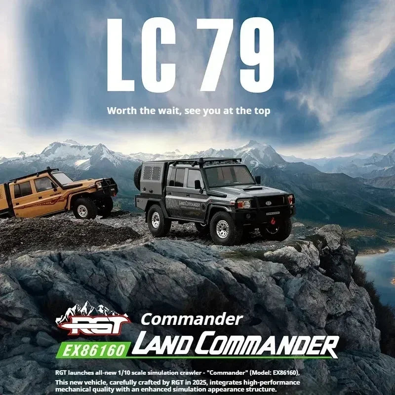 RGT EX86160 1/10 READY TO-RUN ROCK CRAWLER LC79 Commander Remote Control Climbing Vehicle Simulation Off Road RC Model Vehicle
