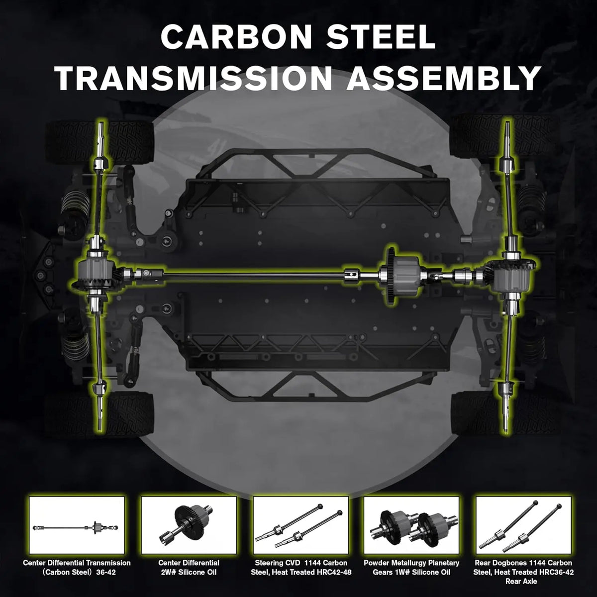 1/10 Scale Brushless RC Car 4WD RTR 40+ MPH Carbon Fiber Gyro Waterproof 80A ESC 3S Li Battery Compatible for Ages 14+