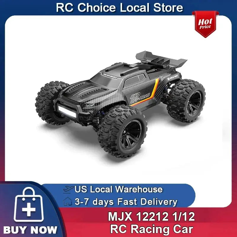 MJX Hyper Go 12212 1/12 Brushless RC Car 4WD 58KM/H High-Speed Off- Road Monster Truck 2.4G Remote Control Car Toys As Gift - Random Recon