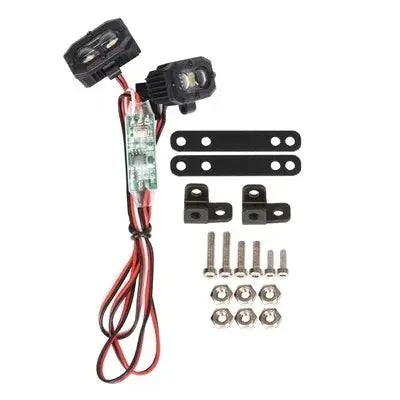 RC Bright LED Lights Headlight Spotlight for 1/10 RC Car Crawler Axial Traxxas TRX4 TRX6 SCX10 90046 AXI03007 Wraith Gen8 VS4-10 Random Recon
