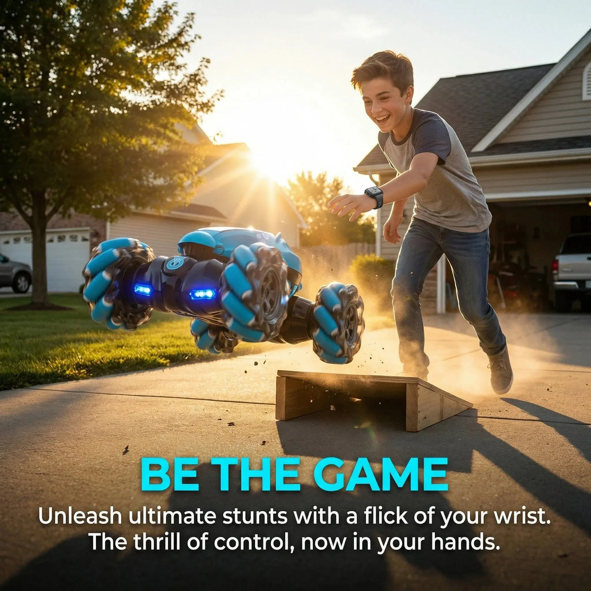 New Arrival Gesture Sensing Deformable Remote Control Car, Viral Hit Gift. 4WD Stunt Twist Off-Road Climbing RC Toy Car, Ideal Birthday & Christmas Present Random Recon