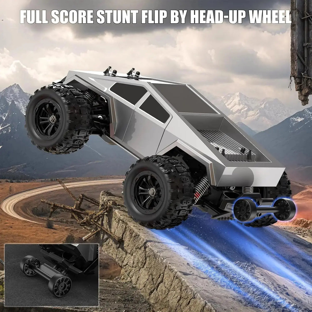 1/16 Scale Brushless Fast RC Car 35Mph High Speed 4x4 Monster Truck Toy with 2.4GHz Remote Control for Adults Cyber RC Truck Random Recon