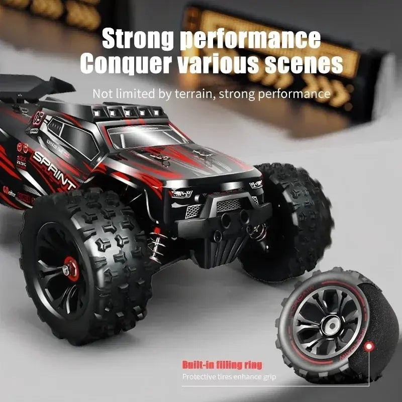 1:14 85KM/H or 50KM/H 4WD RC Car with LED Remote Control Cars High Speed Drift Monster 4x4 Truck for Kids Vs Wltoys 144001 Toys - Random Recon