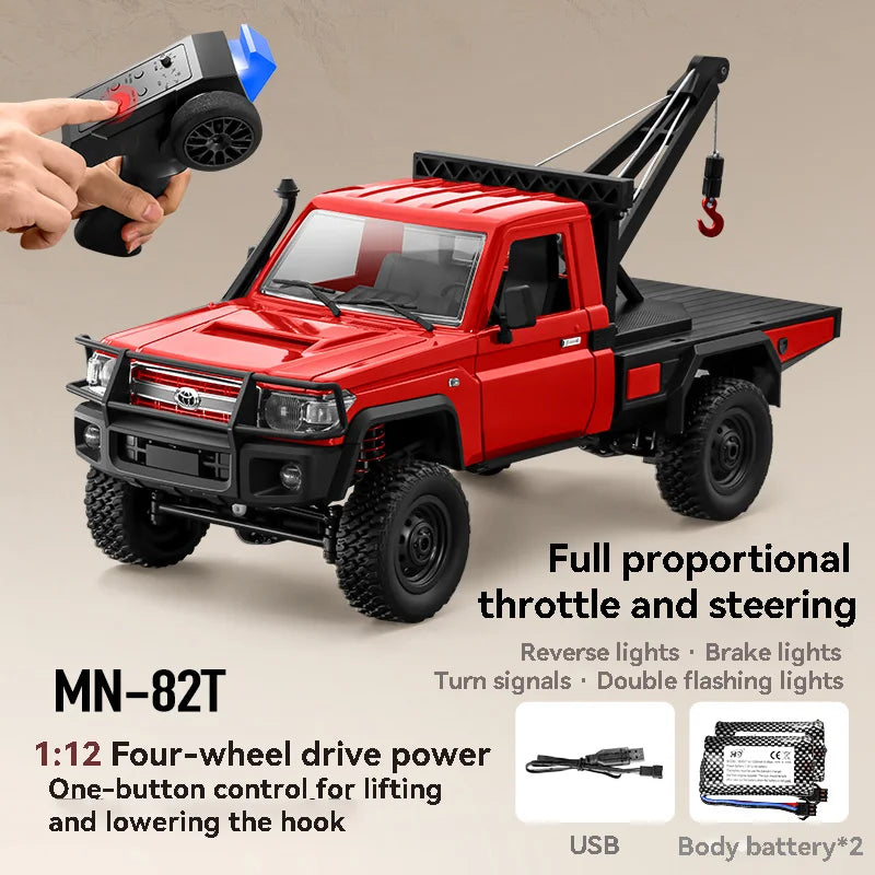 1:12 MN82T Rc Car Skymaker Retro Full-scale Simulation LC79 RTR 2.4g 4WD 280 Motor Remote Control RC Truck Model Car Toy