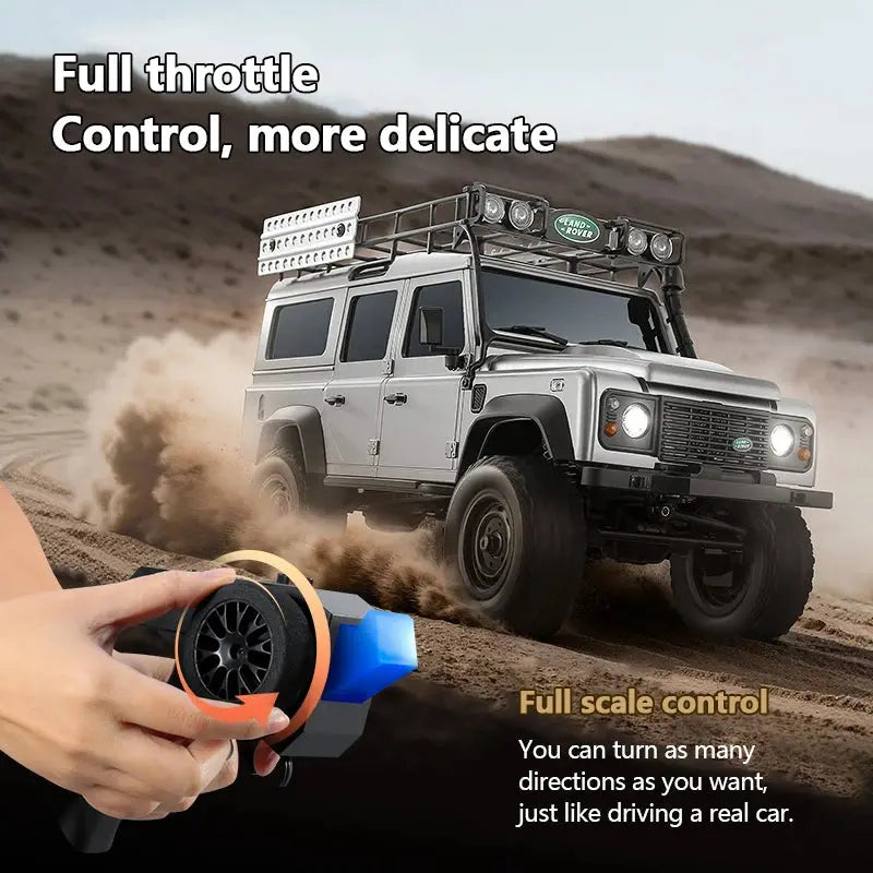 MN MODEL MN111 1/18 RC Car Model Pickup Remote Control Truck Toys With LED 4WD Climbing Off-Road Gifts All Terrain Crawler Random Recon
