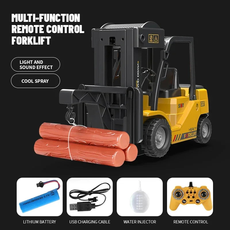 2.4G RC Radio Control Forklift Car Truck Electric Toy Engineering Vehicle Model Children Christmas Kids Boys Gifts Outdoor Toys