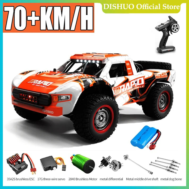 Rc Car Off Road 4x4 50km/h or 70km/h High Speed Brushless Motor Monster Truck 1/16 Desert/Snow Racing Drift Cars Toys for Boys