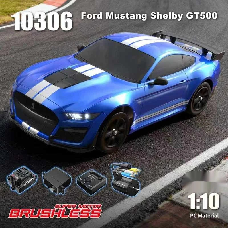 Mjx Rc 10306 Ford Mustang Shelby Gt500 1 To 10 Scale Brushless High Speed Rc Drift Rally Remote Control Car Model For Adult
