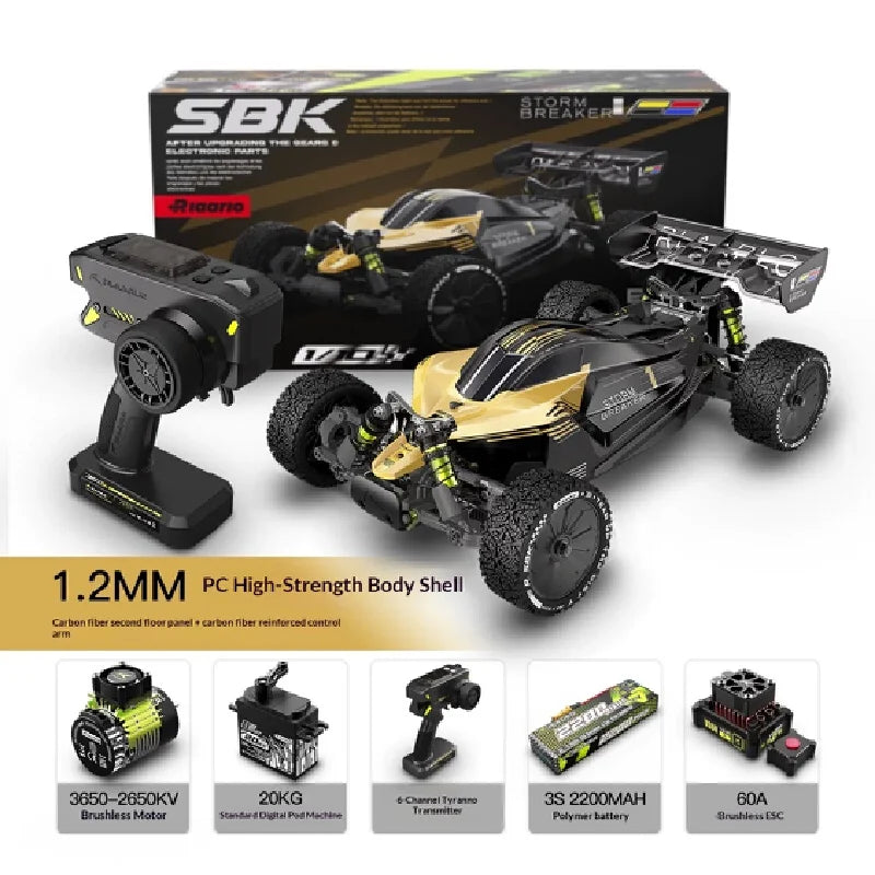 Rlaarlo RC Buggy SBK10 Storm Breaker 1/10 Brushless 4WD Off Road Racing Car 60-80 KM/H 2.4GHz Remote Control Alloy Drive Vehicle