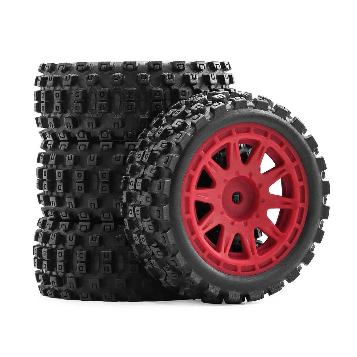 Random Recon ARRMA 1/18 2S TYPHON GROM ARA2106 Wheel Hub and Chocolate Tread All-Terrain Tires Set Upgrade W213 - Random Recon