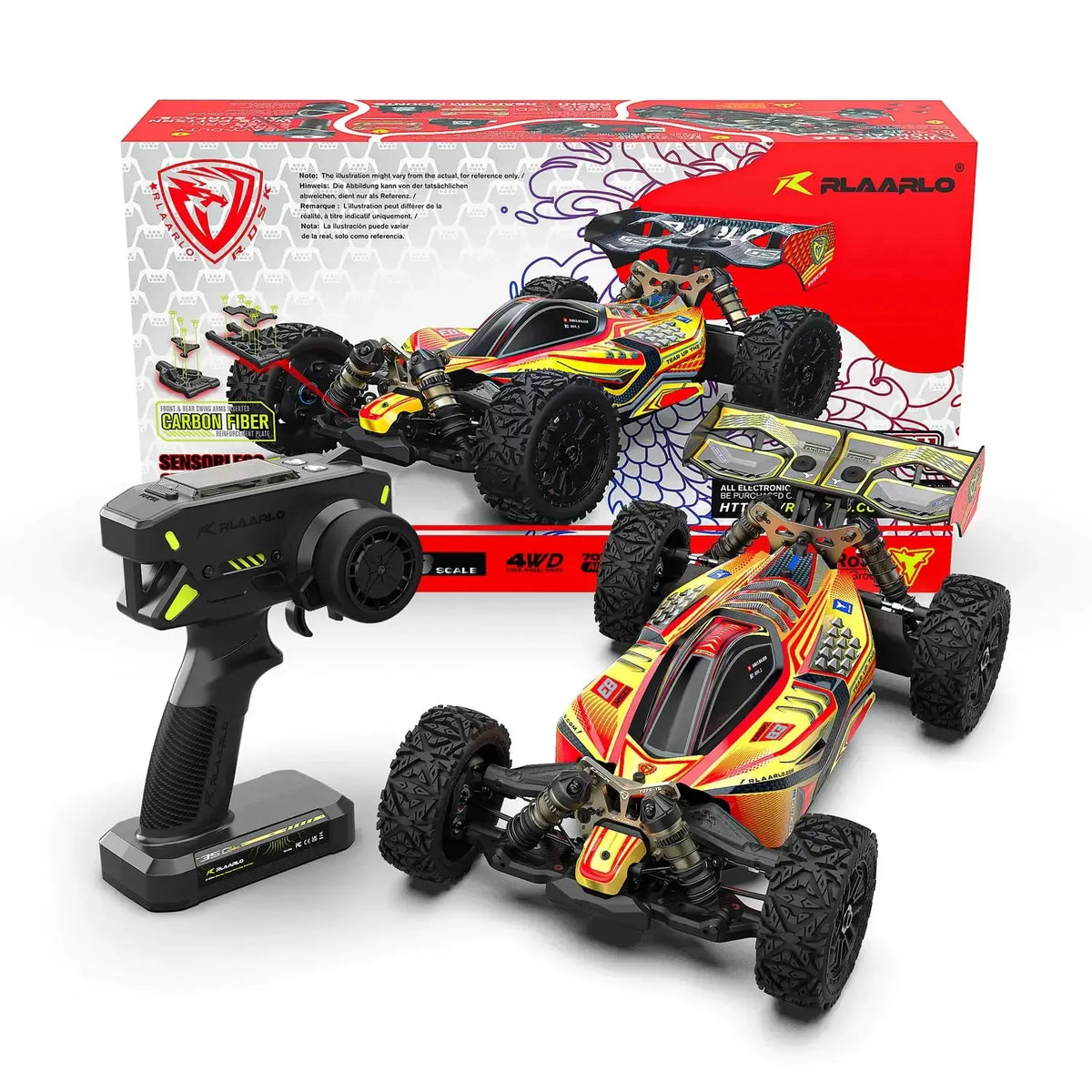 Random Recon Yuelong Scale Knight 1/8 4WD Brushless RC Monster Truck Canglong Red Dragon Edition - Random Recon