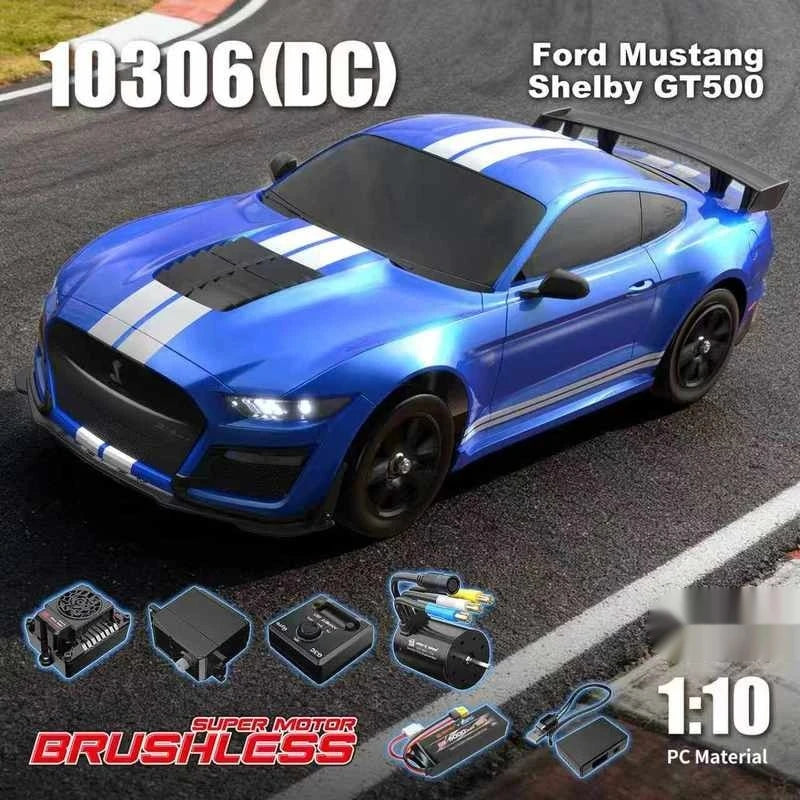 Mjx Rc 10306 Ford Mustang Shelby Gt500 1 To 10 Scale Brushless High Speed Rc Drift Rally Remote Control Car Model For Adult