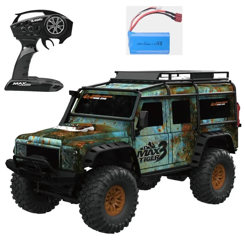ingress protection Rc Max Tiger3 4X4 Crawler Rally Electric car 1:10 2.4G Rocket Damping  All Terrain Cross-Country RC Car Gift